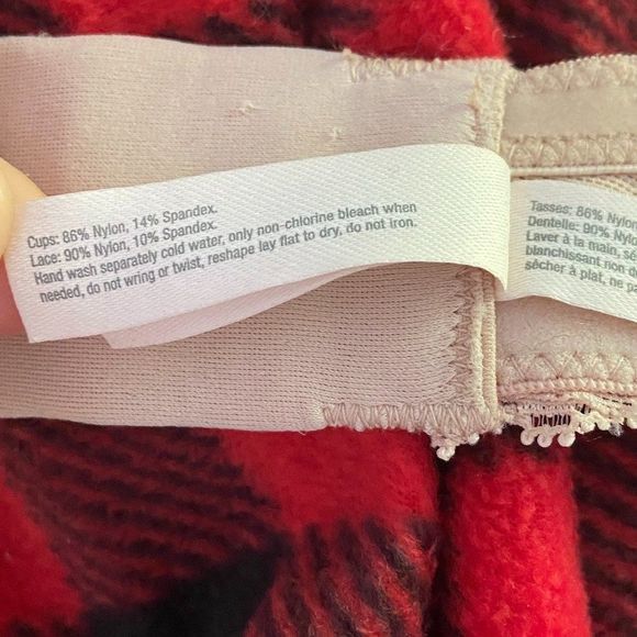 NWT ON GOSSAMER Beige Strapless Bra with Lace Straps (32B) - Picture 7 of 8